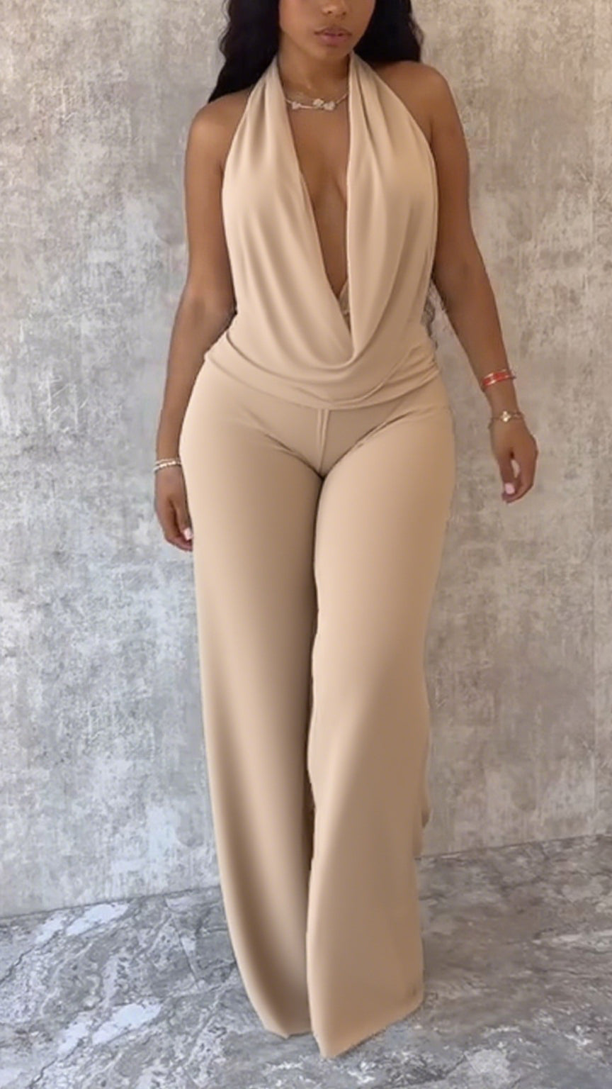 Ladies' Neck Tie Top+pants with Casual Temperament Suit