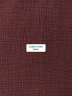 Deborah Oversized Cotton Crinkle Shirt - Brown