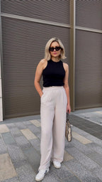 Laura-Joy - Ribbed Vest - Black