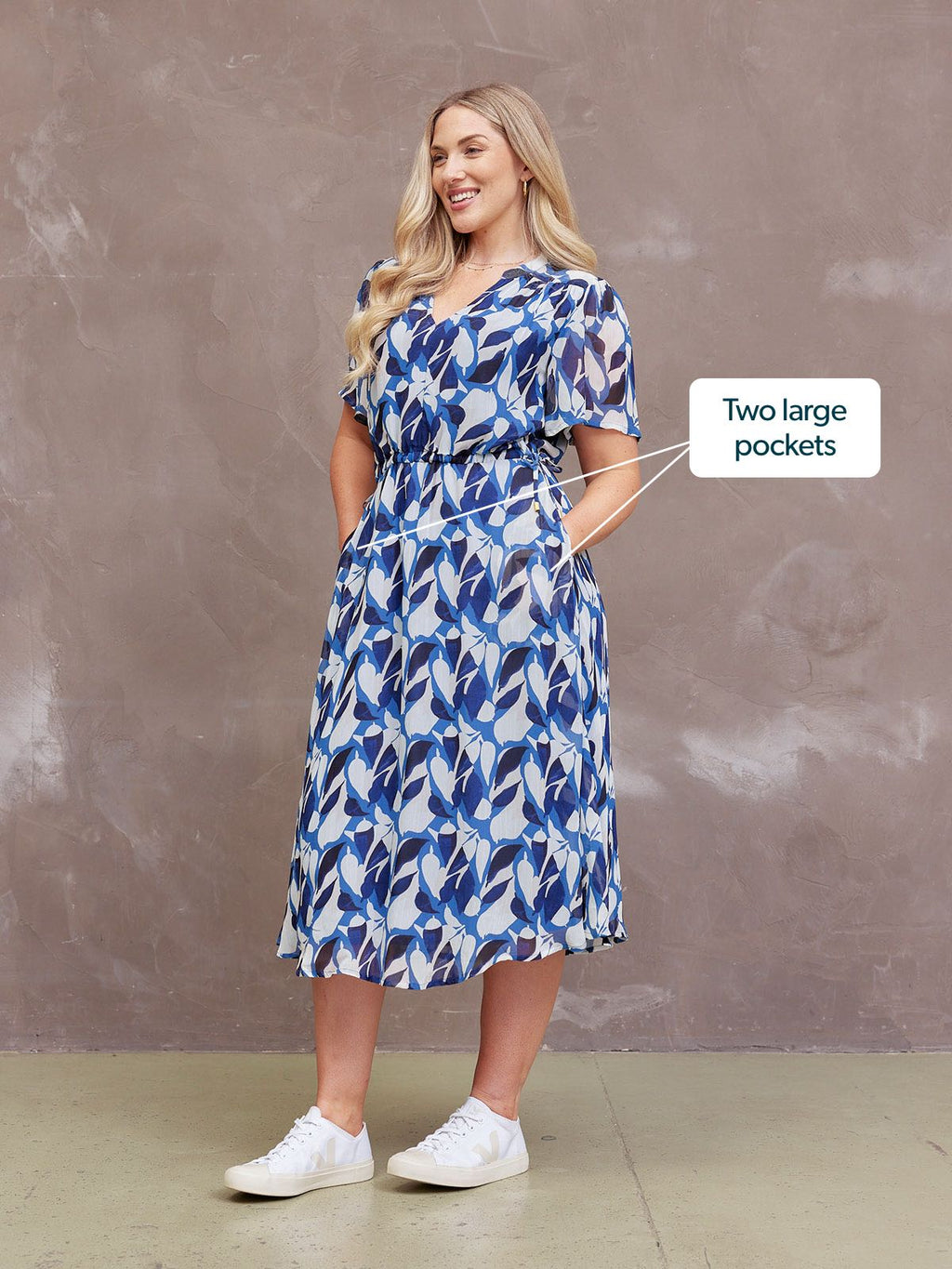 Louise Georgette Midi Dress