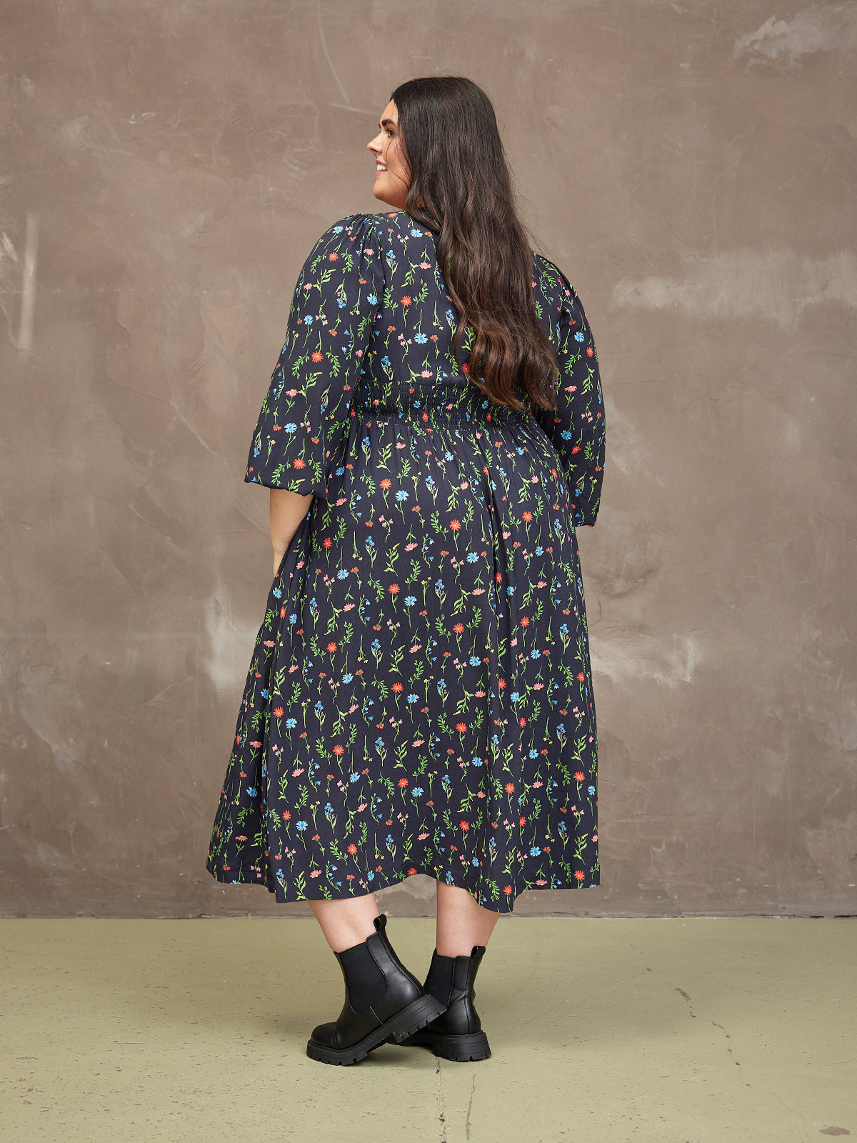 Maddie Dress - Black Floral