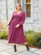 Maddie Dress - Burgundy