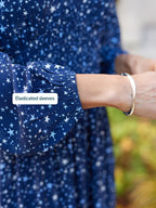 Maddie Dress - Navy Star Print
