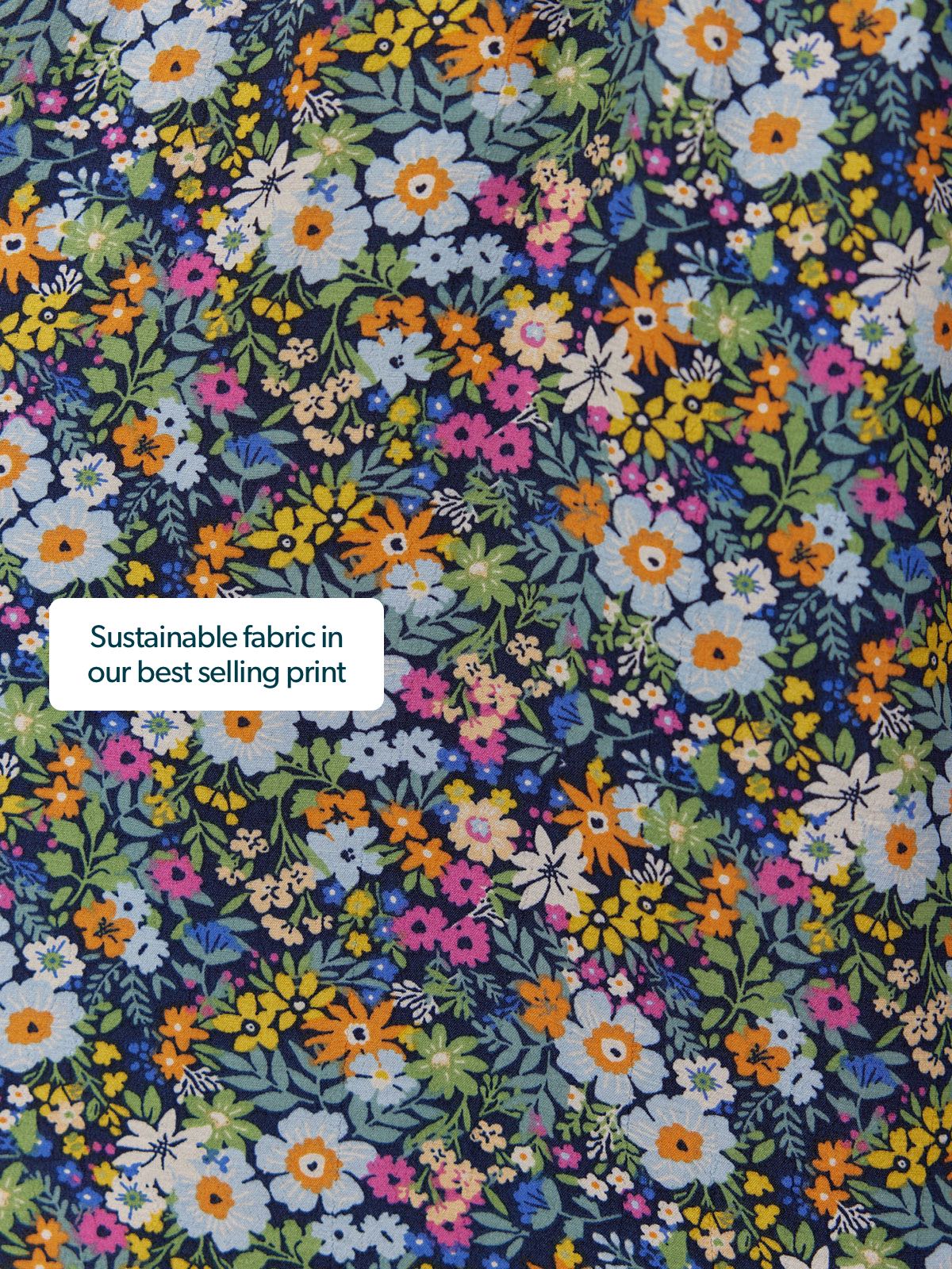 Maddie V-Neck Short Sleeve Dress - Multi-Coloured Floral Print