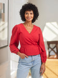 Madlein Red Seersucker Top