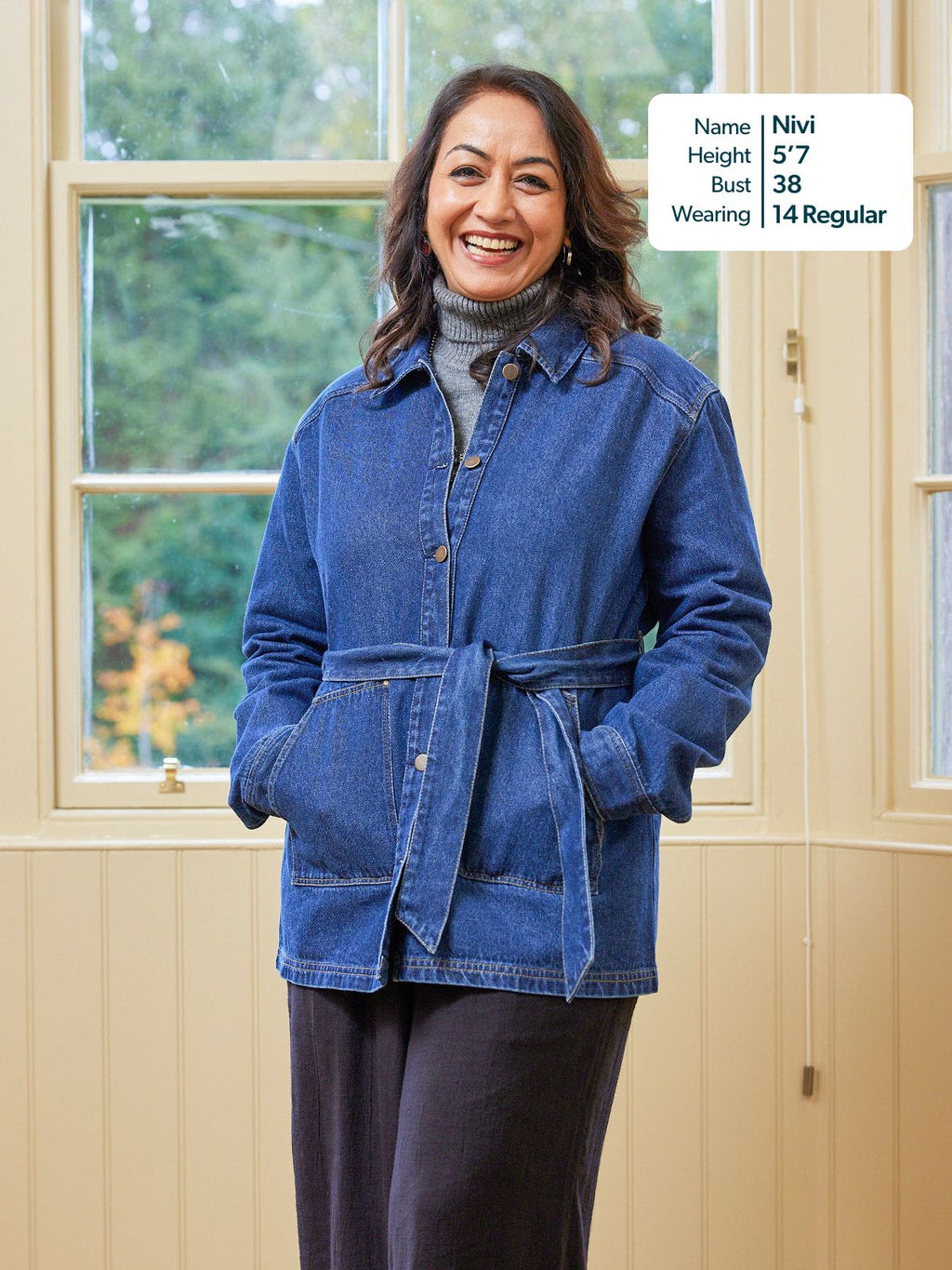 Margaret - Belted Denim Jacket
