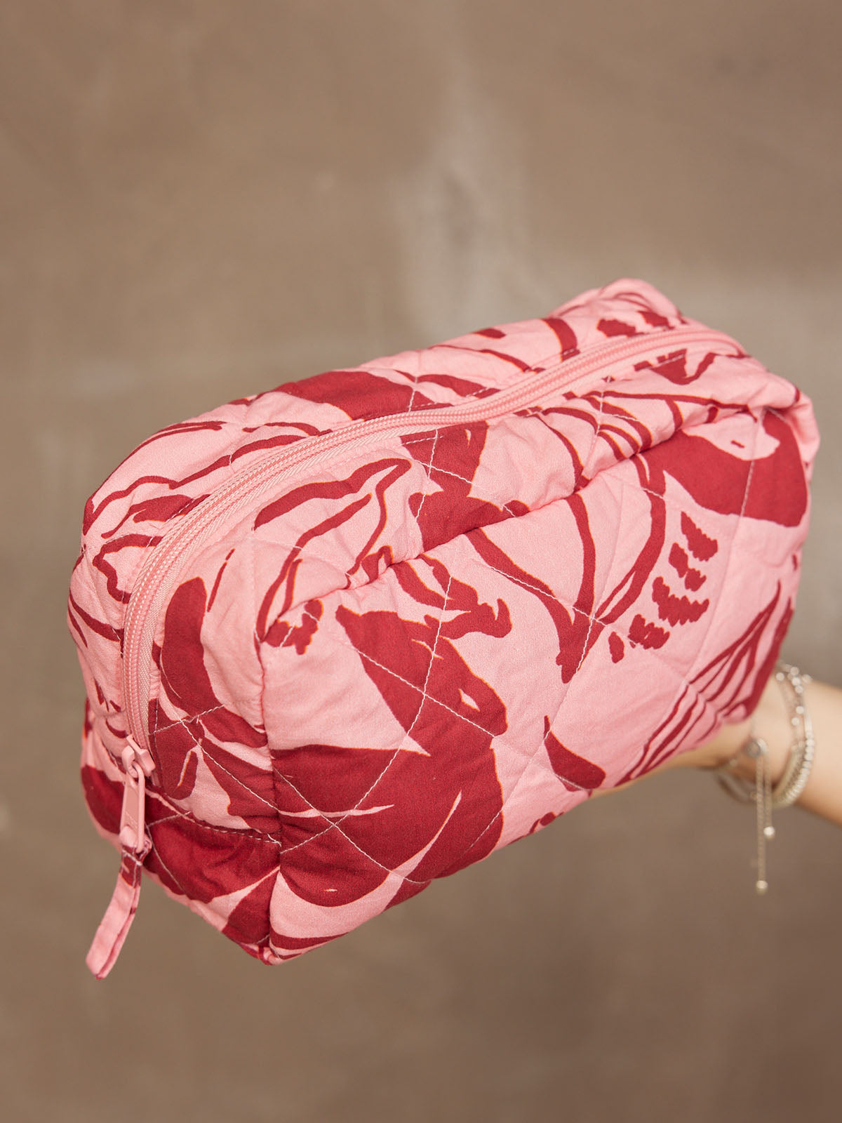 Mabel - Washbag - Pink & Red
