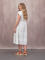 Rhiona Tuck Detail Shirt Dress - White