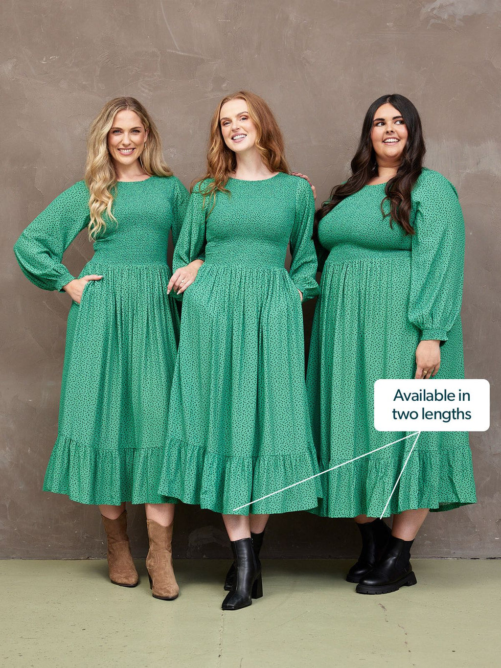 Rosaleen Shirred Bodice Midi Dress
