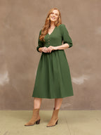 Tegan Jersey Woven Mix Dress